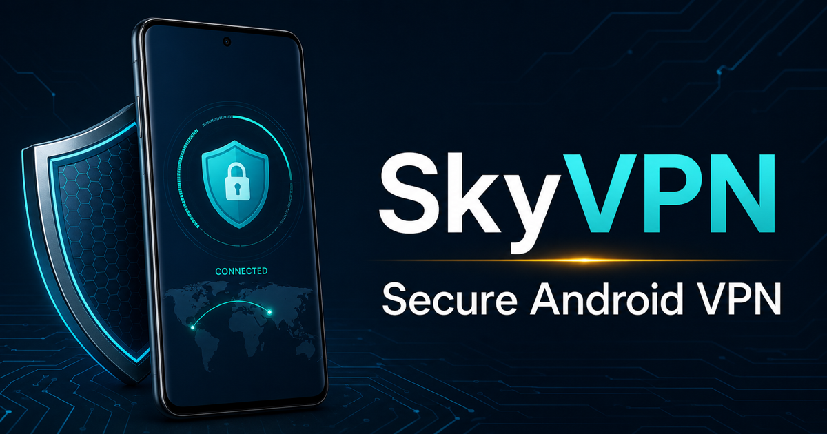 SkyVPN secure Android VPN app preview for travel privacy
